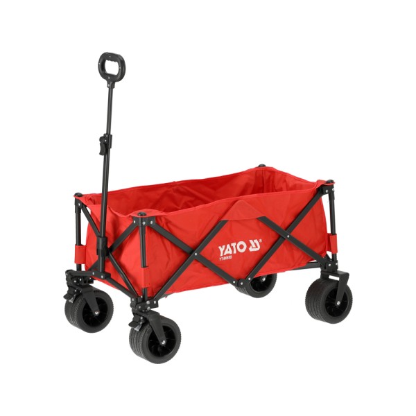 WÓZEK OGRODOWY TURYSTYCZNY SKŁADANY Z SZEROKIMI OPONAMI 100KG + MATA YT-86950