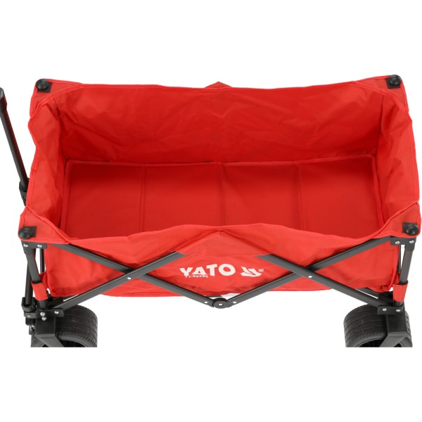WÓZEK OGRODOWY TURYSTYCZNY SKŁADANY Z SZEROKIMI OPONAMI 100KG + MATA YT-86950
