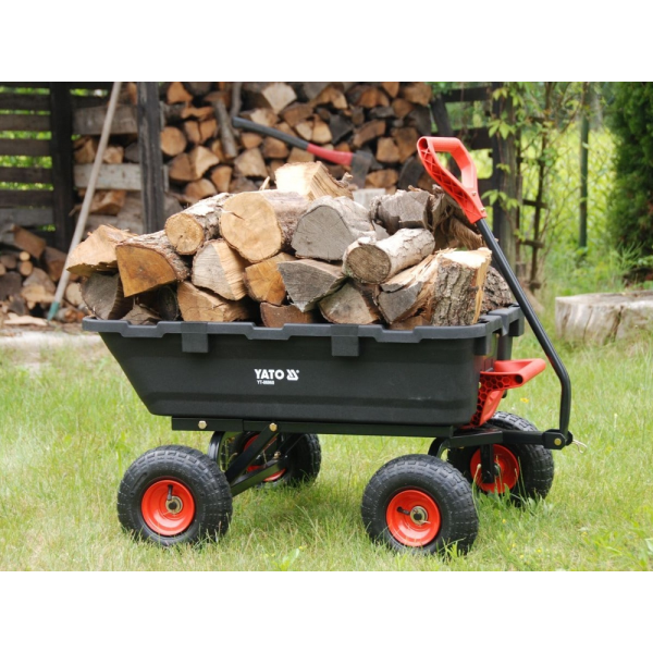 WÓZEK OGRODOWY Z WYWROTKĄ XL 350KG KOŁA 10