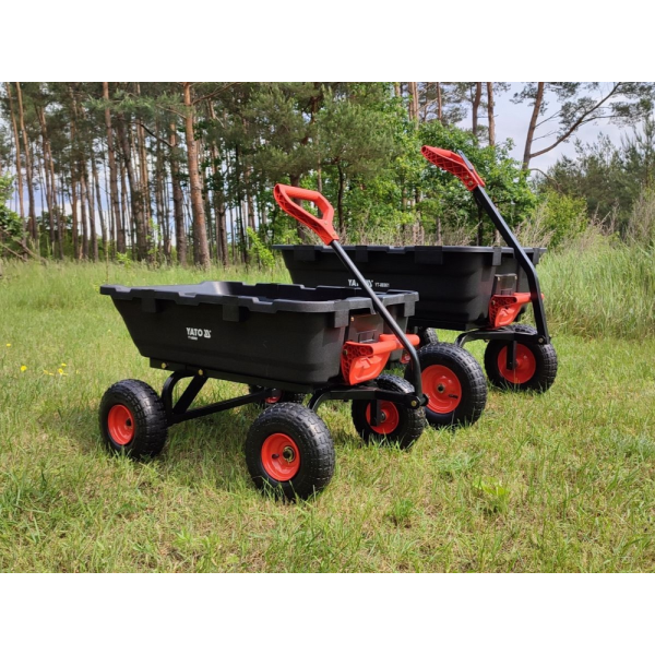 WÓZEK OGRODOWY Z WYWROTKĄ XL 350KG KOŁA 10