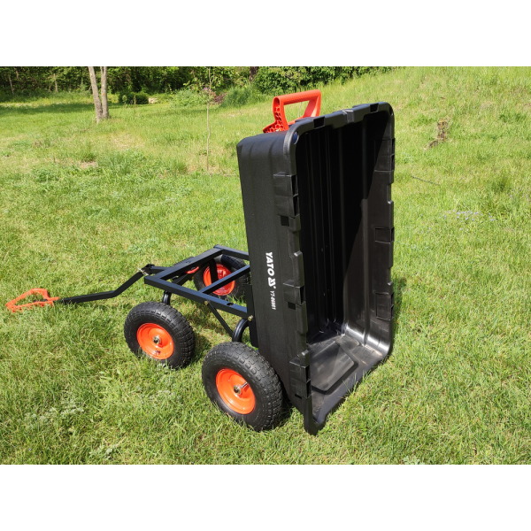 WÓZEK OGRODOWY Z WYWROTKĄ XXL 550KG KOŁA 13