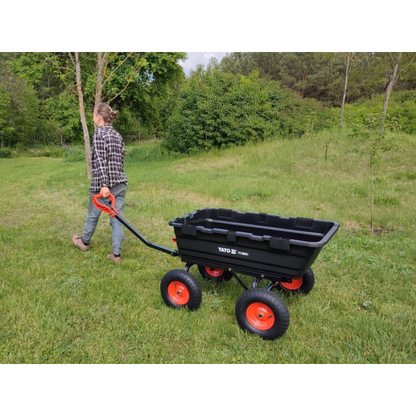 WÓZEK OGRODOWY Z WYWROTKĄ XXL 550KG KOŁA 13