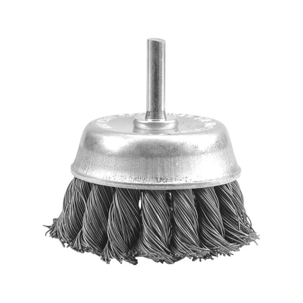 SZCZOTKA CZOŁOWA Z TRZPIENIEM 75 MM, DRUT SPLATANY 06994