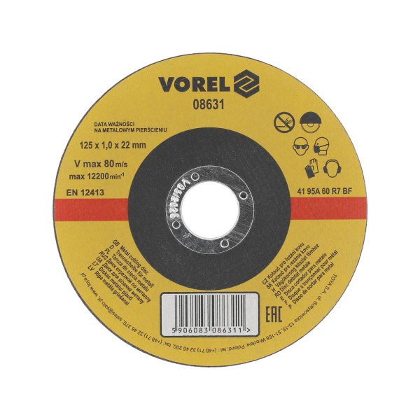 TARCZA DO CIĘCIA METALU 125X1X22 08631