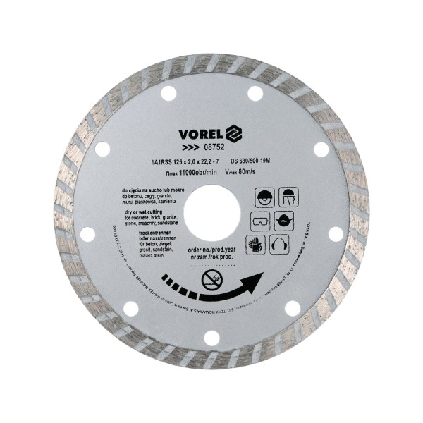 TARCZA DIAMENTOWA 125 MM, SEGMENT TURBO 08752