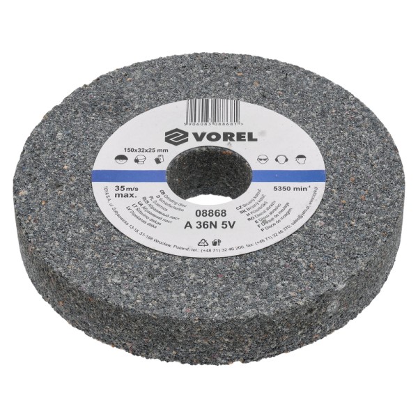 TARCZA DO SZLIFIERKI STOŁOWEJ 150X12.7X17 MM -DROBNA 08865