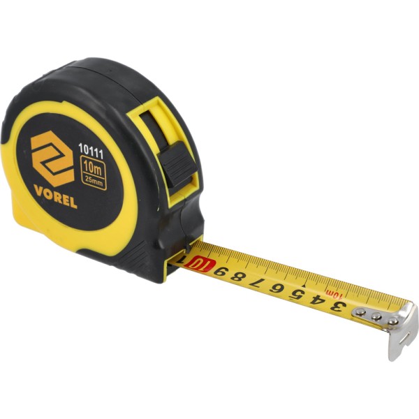 MIARA ZWIJANA ŻÓŁTO-CZARANA 10 M X25 MM 10111