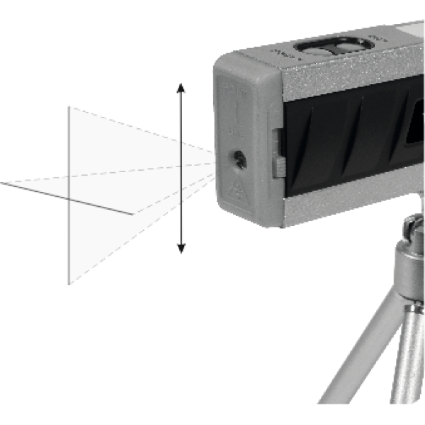 POZIOMNICA LASEROWA MINI L-170 MM  Z PODŚWIETLANYMI LIBELLAMI I STATYWEM 17560