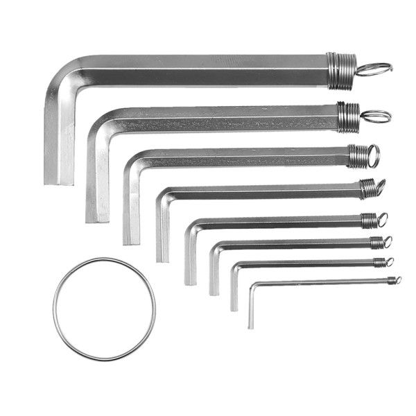 KLUCZE SZEŚCIOKĄTNE /HEX/ 2-10 MM, CR-V, ZESTAW 8 SZT. 56392