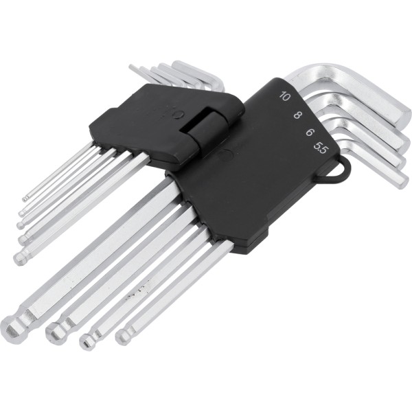 KLUCZE SZEŚCIOKĄTNE /HEX/ 2-10 MM, CR-V, ZESTAW 9 SZT. 56477