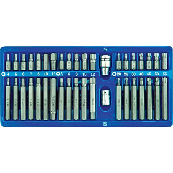 KLUCZE SPECJALNE HEX, TORX, SPLINE, ZESTAW 40 SZT.W METALOWEJ KASECIE 66400