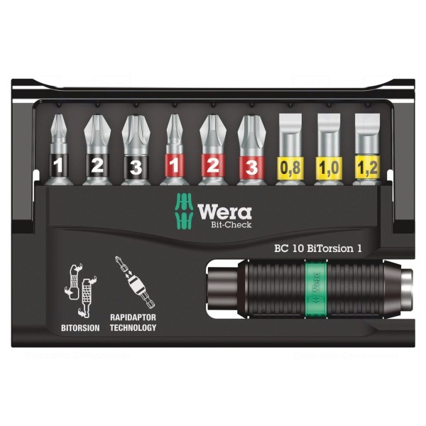 Zestaw narzędzi: końcówki wkrętakowe WERA 05056374001