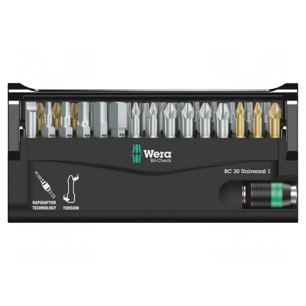 Zestaw narzędzi: końcówki wkrętakowe WERA 05056440001