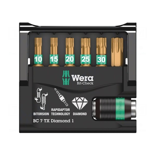 Zestaw narzędzi: końcówki wkrętakowe WERA 05057415001