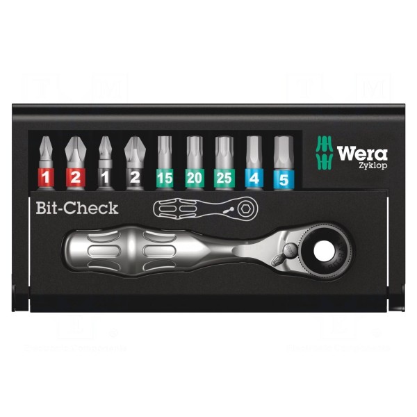 Zestaw narzędzi: końcówki wkrętakowe WERA 05057418001