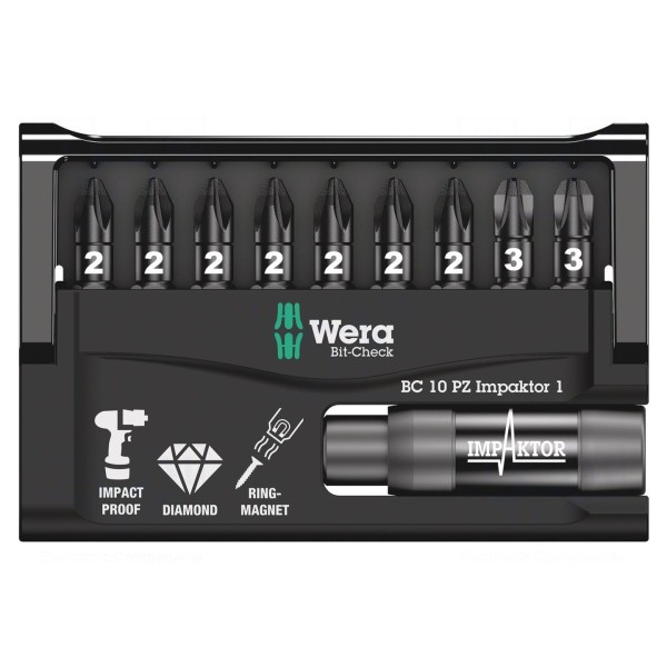 Zestaw narzędzi: końcówki wkrętakowe WERA 05057684001