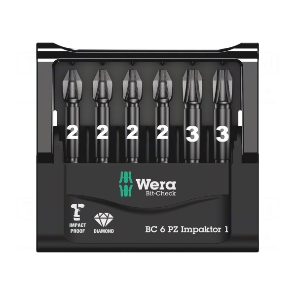 Zestaw narzędzi: końcówki wkrętakowe WERA 05057692001