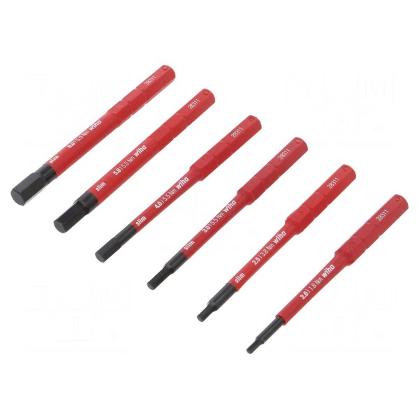 Zestaw narzędzi: końcówki wkrętakowe WIHA 43156