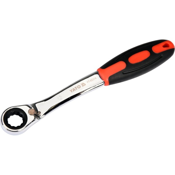 KLUCZ OCZKOWY ODGIĘTY Z GRZECHOTKĄ 12MM YT-02374