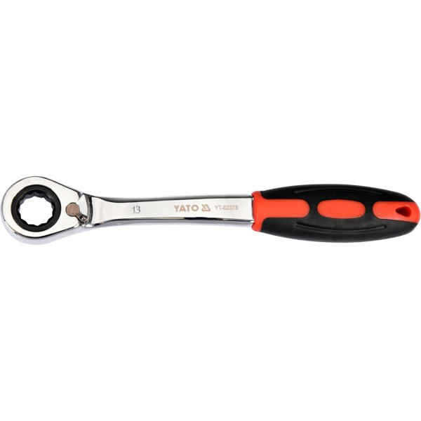 KLUCZ OCZKOWY ODGIĘTY Z GRZECHOTKĄ 13MM YT-02375