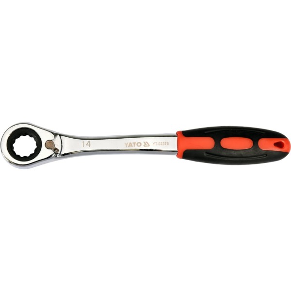 KLUCZ OCZKOWY ODGIĘTY Z GRZECHOTKĄ 14MM YT-02376
