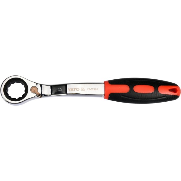KLUCZ OCZKOWY ODGIĘTY Z GRZECHOTKĄ 22MM YT-02384