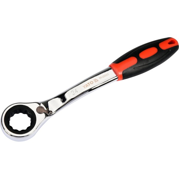 KLUCZ OCZKOWY ODGIĘTY Z GRZECHOTKĄ 24MM YT-02385