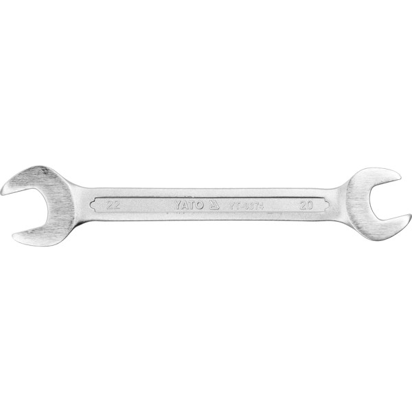 KLUCZ PŁASKI Z POLEROWANĄ GŁÓWKĄ 20X22 MM YT-0374