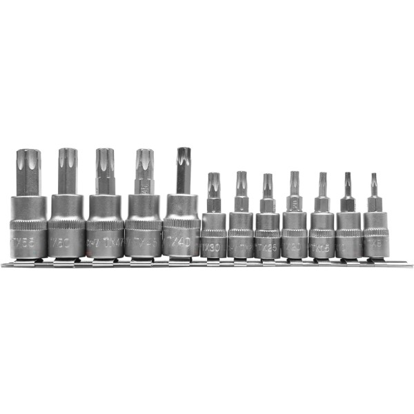 ZESTAW KLUCZY TORX NA SZYNIE 12CZ. YT-04331