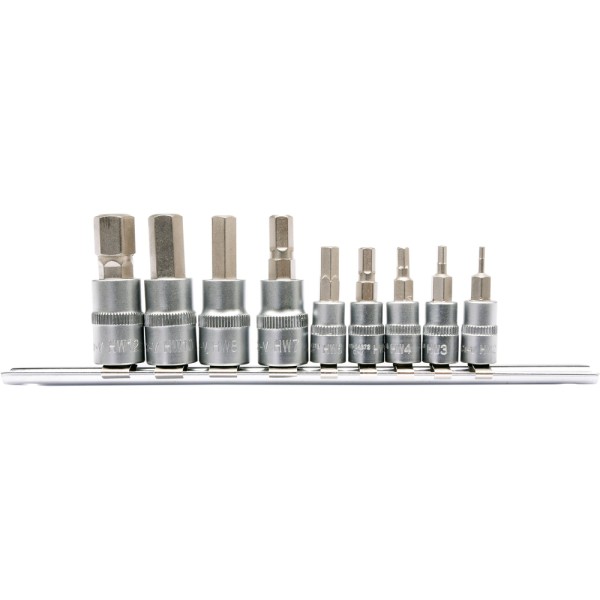 ZESTAW KLUCZY HEX NA SZYNIE 9CZ. YT-04401
