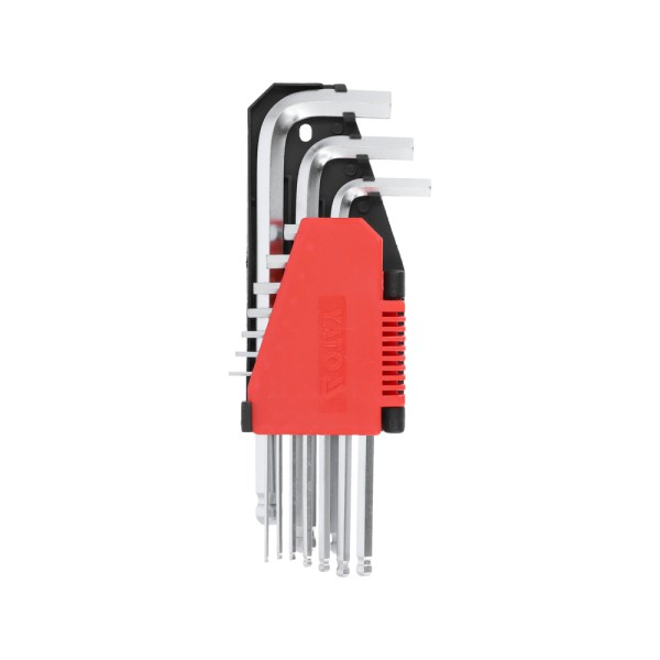 KLUCZE IMBUSOWE HEX, KULKA 2-12 MM, 10 CZ. YT-0509