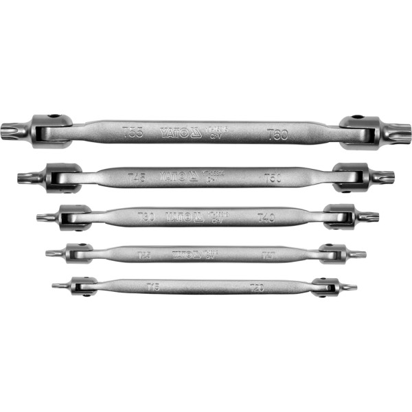 ZESTAW KLUCZY TORX Z PRZEGUBEM 5SZT. YT-05320