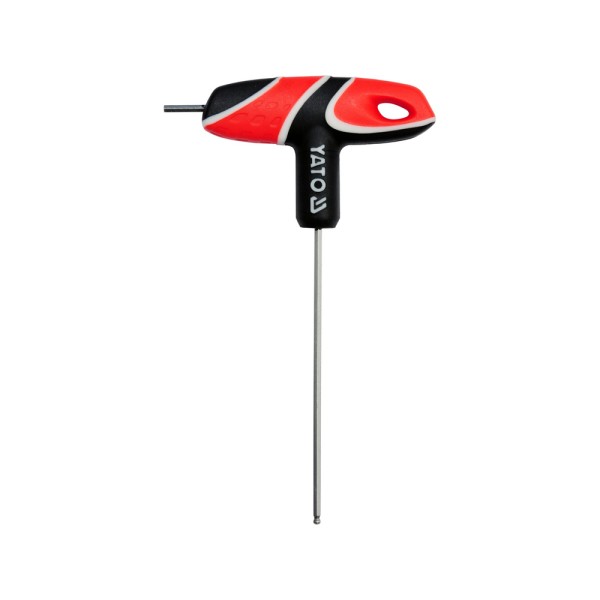 KLUCZ TRZPIENIOWY HEX (Z KULKĄ) Z RĘKOJEŚCIĄ 2.5MM YT-05585