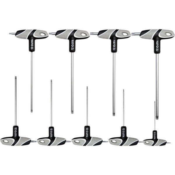 ZESTAW KLUCZY TRZPIENIOWYCH TORX Z RĘKOJEŚCIĄ 9CZ YT-05615
