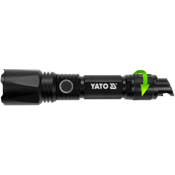 LATARKA AKUMULATOROWA 10W 900LM IP64, LI-ION 3,7V 2200MAH, ZASIĘG: 200M, POWERBANK, ZOOM YT-08559