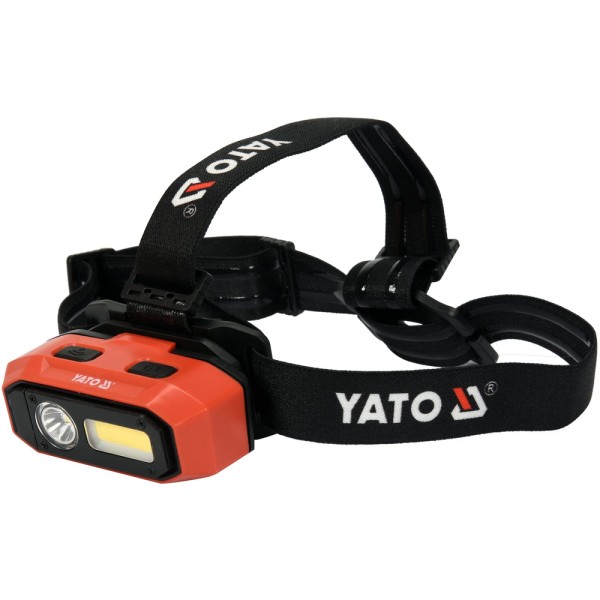 LATARKA CZOŁOWA 800LM, AKU, CZUJNIK RUCHU, LI-ION 3,7V 2200MAH, IP54, PŁYNNA REGULACJA ŚWIATŁA YT-08594