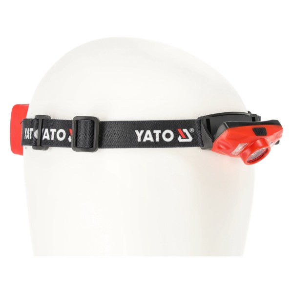 LATARKA CZOŁOWA 500LM, AKUMULATOROWA, LI-ION 3,7V 1000MAH, IP44, ŚWIATŁO BIAŁE, NIEBIESKIE I CZERWONE YT-08596