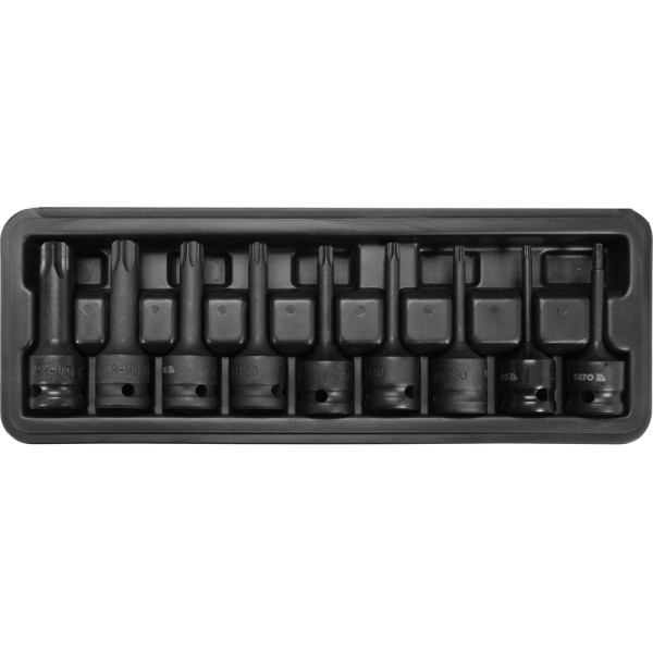 ZESTAW 9 SZT UDAROWYCH KLUCZY TRZPIENIOWYCH TORX 1/2