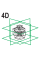 LASER ZIELONY 16 LINIOWY 4D Z AKCSESORIAMI I STATYWEM YT-30415
