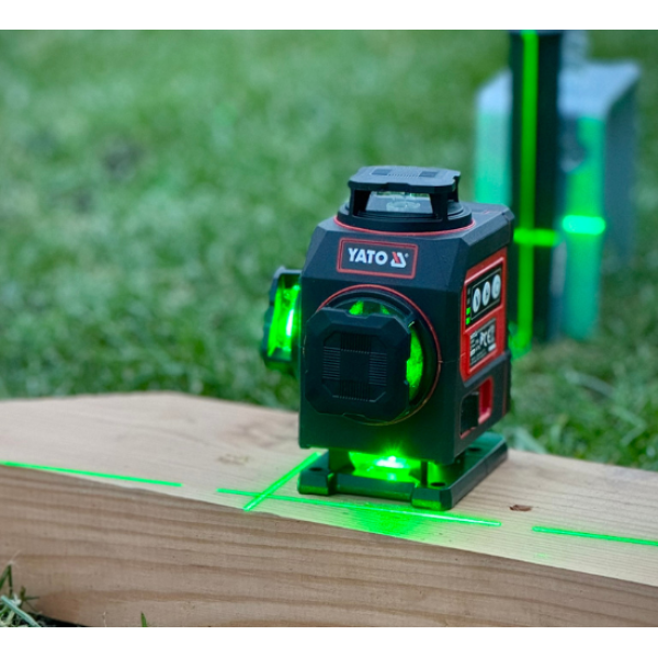 MINI LASER ZIELONY 16 LINIOWY 4D Z AKCSESORIAMI YT-30419