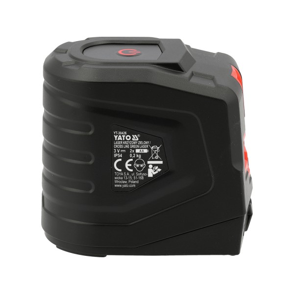LASER ZIELONY KRZYŻOWY SAMOPOZIOMUJĄCY YT-30426
