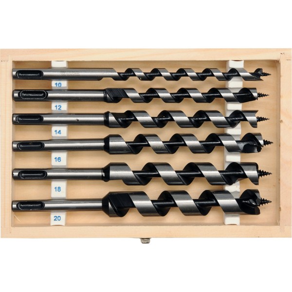 ŚWIDRY DO DREWNA SDS+, L-230 MM, FI 10-20 MM, ZESTAW 6 SZT. YT-3300