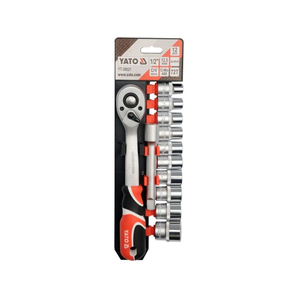 ZESTAW NASADEK Z AKCESORIAMI 1/2'', 12CZ YT-38821