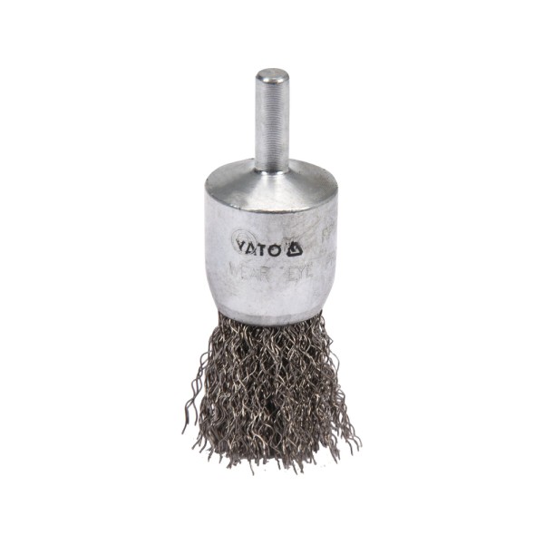 SZCZOTKA CZOŁOWA Z TRZPIENIEM 25MM INOX YT-47496
