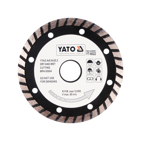 TARCZA DIAMENTOWA, SEGMENT TURBO 115 MM YT-6022