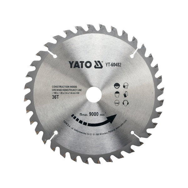 TARCZA WIDIOWA DO DREWNA 180X36TX20MM YT-60482