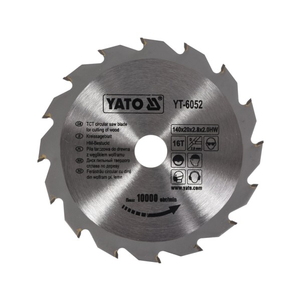 TARCZA WIDIOWA 140X16TX20 MM YT-6052