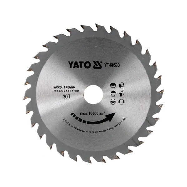 TARCZA WIDIOWA DO DREWNA 150X30TX20MM YT-60533