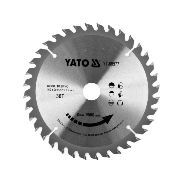 TARCZA WIDIOWA DO DREWNA 160X36TX20MM YT-60577
