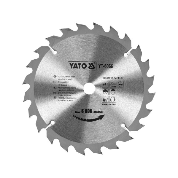 TARCZA WIDIOWA 205X24TX18 MM YT-6066